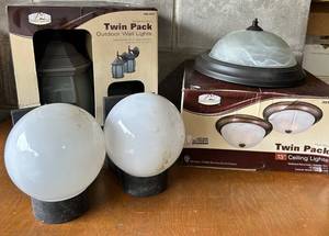 Patriot Lighting Wall & Ceiling Light Twin Pack Mixed Lot