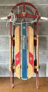 Vintage Wards Hawthorne Wooden Snow Sled