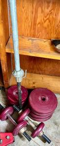 Weight Plates & Bar Mixed Lot