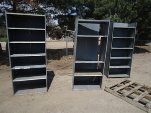 (3) Metal ShopGarage Shelving Units