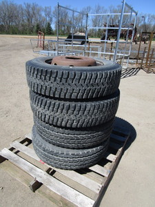 (4) 22570 R19.5 Tires & Wheels