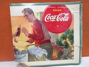 Vintage Coca Cola Cardboard Advertising