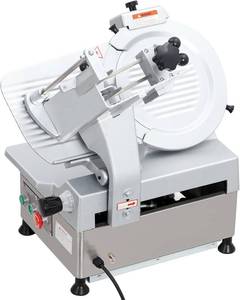$800 370W+550W Commercial Meat Slicer, 13-inch Stainless Steel, 0-16 mm Adjustable Thickness