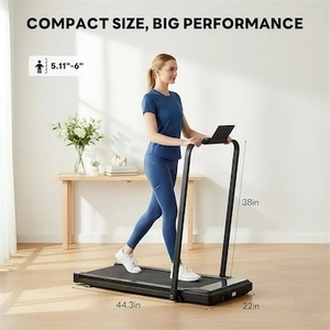 $189 V300 Walking Pad Treadmill with Handle, Under-Desk Home Office, Remote, LED Display, Black