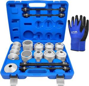 $140 ZKTOOL 40Pcs Universal Pull & Press Sleeve Kit for Cars, 5 Spindles, Case & Gloves