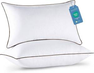 JOLLYVOGUE Queen Size Set of 2, Soft Supportive Down-Alternative Filling for Side Sleepers