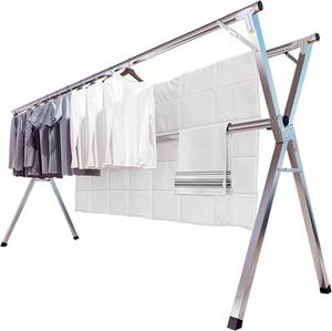 JAUREE 79-Inch Clothes Drying Rack, Heavy-Duty Stainless Steel, Foldable Laundry Rack