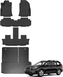 $130 Auxko All Weather Floor Mats & Cargo Mat for Subaru Ascent (2019-2026) 78 Seats TPE Liners