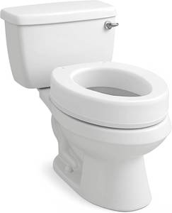 Carex Toilet Seat Riser, Elongated Raised Seat Adds 3.5 in Height, 300 lb Capacity