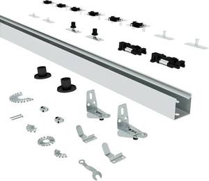 JUBEST 48 Bifold Door Hardware Kits, Top-Mounted Bi-fold Door Hardware, 4-Door System No Doors