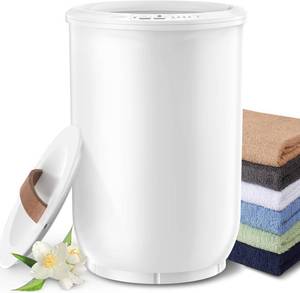 FLYHIT Towel Warmer for Bathroom, Wood Handle, Auto Shut Off, Fits Two 40x70 Towels, White