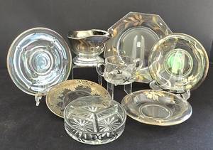 K - Vintage Glass Serveware Mixed Set of 7