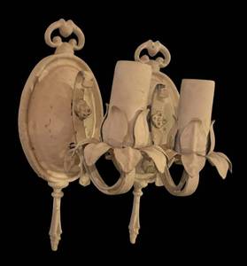BS - Pair of Vintage Wall Sconce Light Fixtures