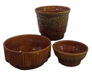 BS - Vintage Haeger Planter Pot Trio