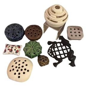 BS - Mixed Ceramic and Metal Floral Frog Collection
