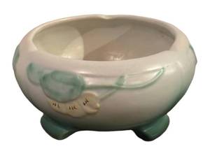 BS - Vintage Weller Water Lily Footed Bowl
