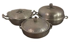 BS - Trio of Vintage Aluminum Serving Dishes