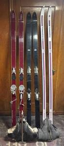 LL - Vintage Rossignol, Hart & Attenhofer Skis with 2 Pairs of Boots