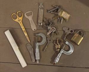 BS - Mixed Lot of Vintage Keys, Padlock, Bottle Openers and More