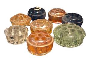 BS - Vintage Glass Floral Frog Collection