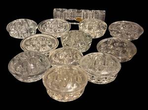 BS - Vintage Glass Floral Frogs