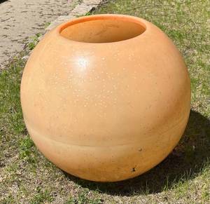 BY - Large Vintage Orange Plastic Sphere
