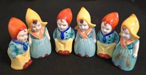 LR - Vintage Japan-Made Salt and Pepper Shaker Sets - 3 Matching Ceramic Sets (2 with Boxes)