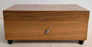 LR - Thorens Swiss Music Box - Glass Top Wood Case