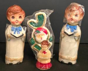 DR - Vintage Christmas Candle Mixed Lot - Candle-Lite Carolers & Novelty Candles
