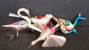 DR - Vintage Glass Bird Ornaments (Lot of 4)