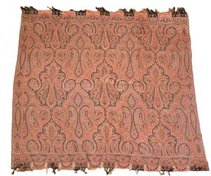 LR - Vintage Damask Textile 62 x 64 Inches