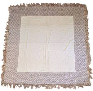 LR - Vintage Textile 64 x 68 Inches with Fringe
