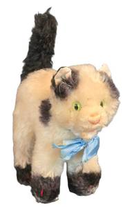 LR - Steiff Gussy Mohair Cat - Vintage 1950s Plush Toy