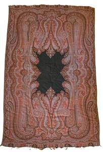 LR - Vintage Kashmir Paisley Wool ShawlTextile
