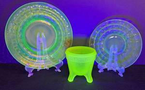 DR - Vintage Uranium Glass Assortment