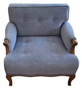 K - Upholstered Vintage Wood Frame Accent Chair