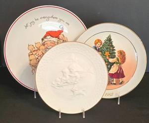 DR - Avon & Kewpie Christmas Plates (Lot of 3)