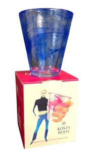 LR - Kosta Boda Cobalt Mine Blue Designed by Ulrica Hydman-Vallien