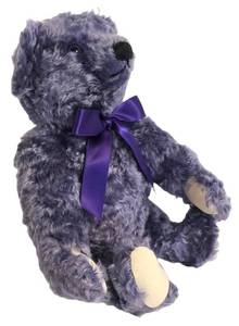 LR - Steiff Lavender Blue Teddy Bear, 1998 Limited Edition (3,500) No. 665479