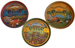 DR - Sunshine Seed Co. Tin Seed Trays (Lot of 3)
