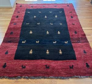 ULR - Vintage Hand-Knotted Persian Gabbeh Area Rug