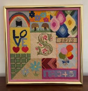 MB - Vintage Needlepoint Wall Art