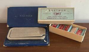 MB - Rolls Razor & Eastmor Blades - Vintage Shaving Set in Original Boxes