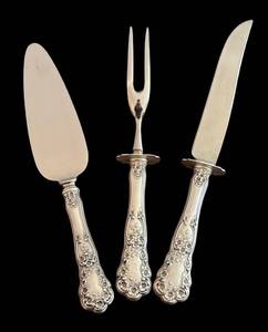 K - Vintage Gorham Buttercup Sterling Silver Serving Utensils