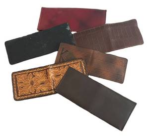 MB - Six Vintage Leather Wallets - Assorted Styles