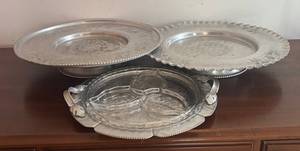 MB - Trio of Vintage Aluminum Serving Platters