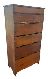E - Vintage Wooden Dresser - Multi-Drawer Chest