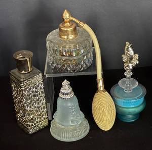 MB - Four Vintage Perfume Bottles