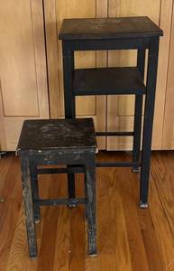 MB - Two Vintage Wooden Plant Stands