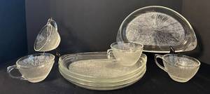 Vintage Clear Glass Serveware Mixed Lot